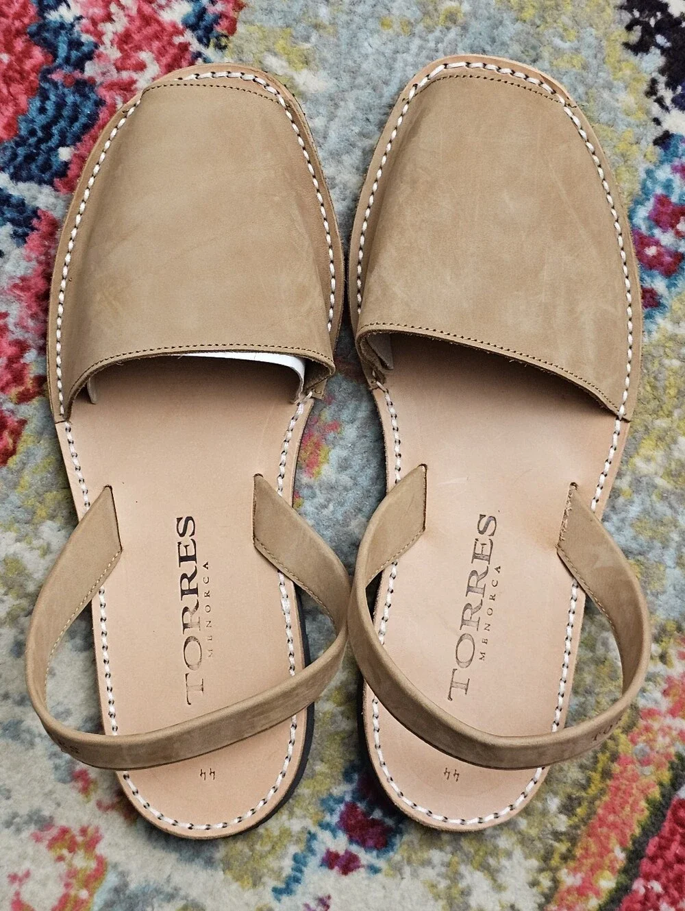 Torres Menorca Menorquinas Sandals Mens Size EU 44 / US 11 Tan Leather